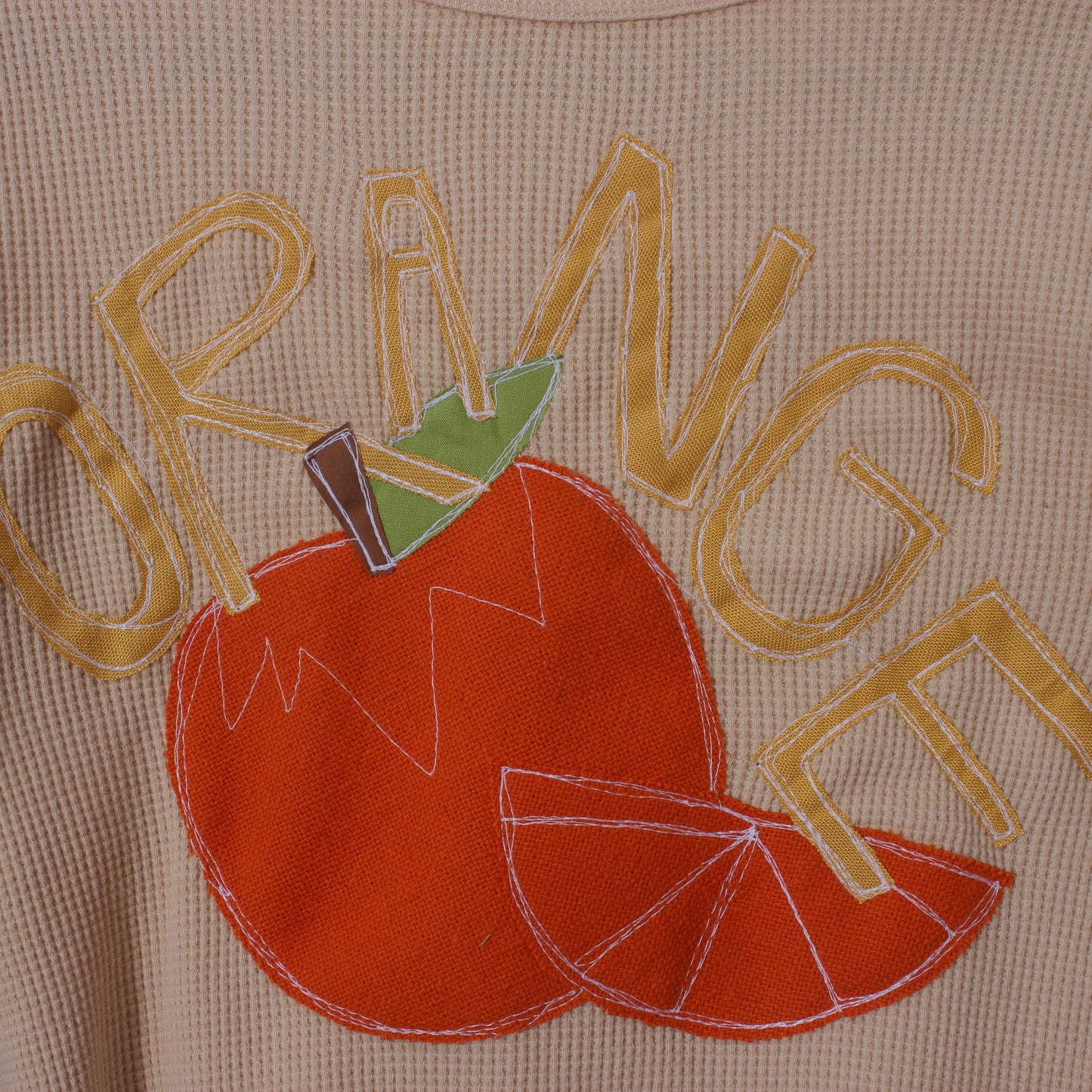 Orange waffle tee(small)