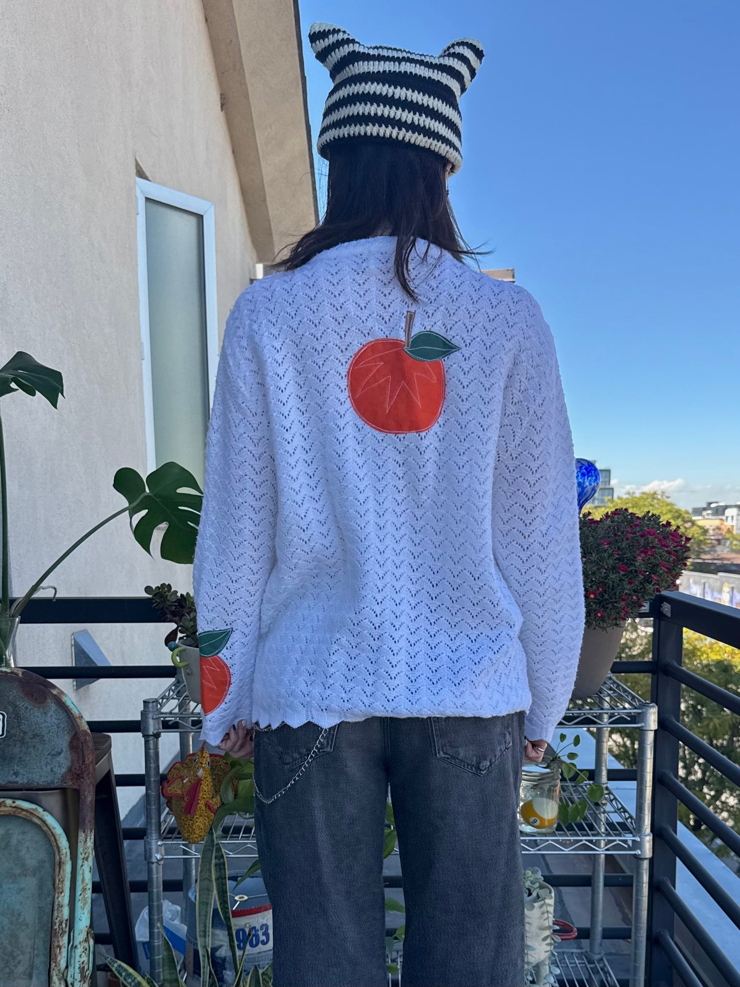 I <3 Oranges knit cardigan(Large)