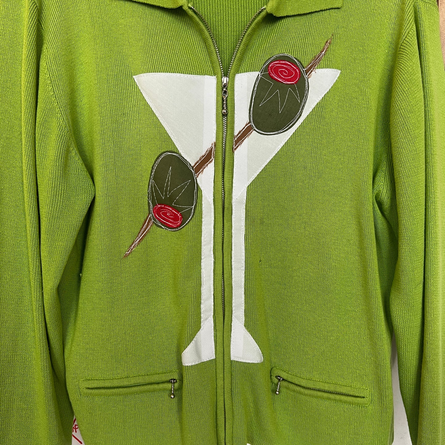 Martini zip up sweater (large)