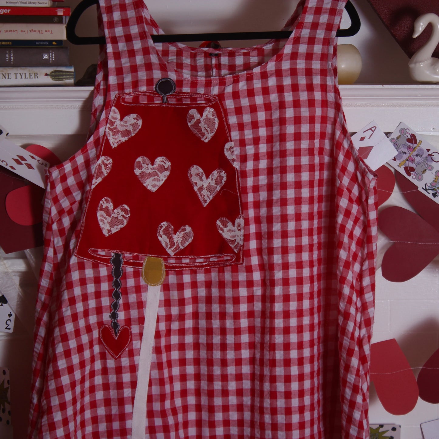 Heart lamp gingham dress(XL) - Magg's Rags