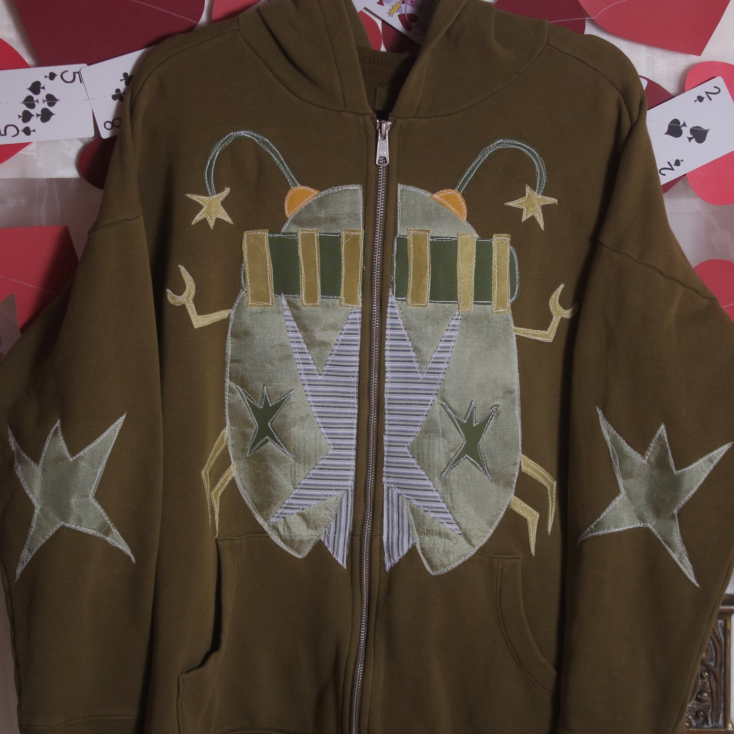 Green beetle zipup(XL) - Magg's Rags