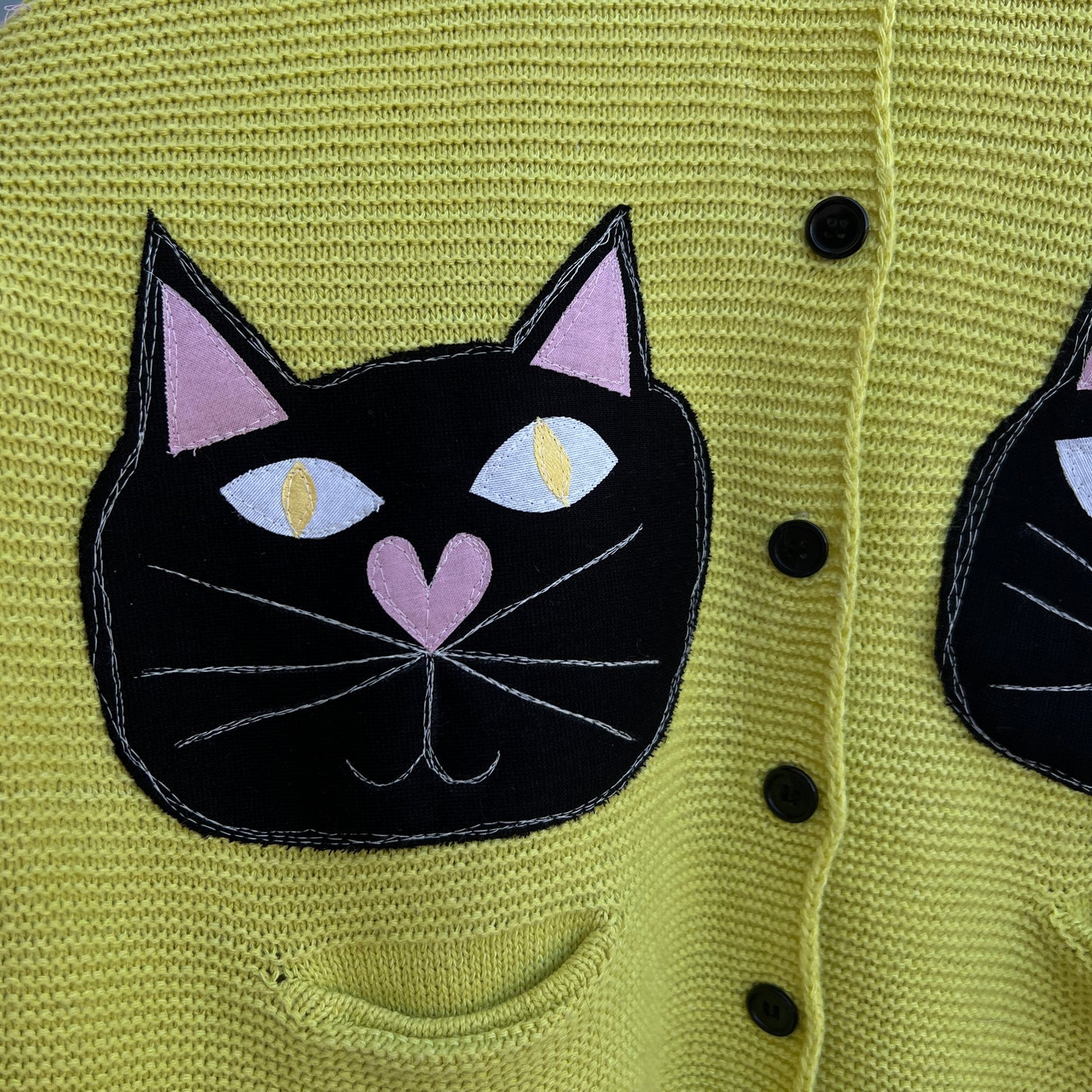 Double black cat hooded sweater (large)