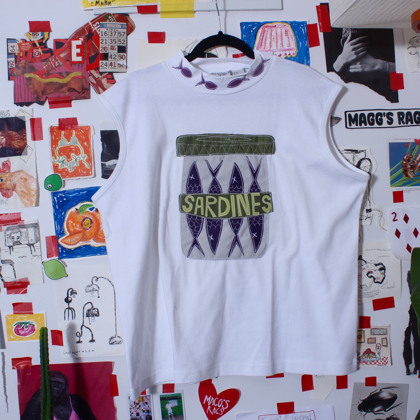 Sardines mockneck tank(XXL)