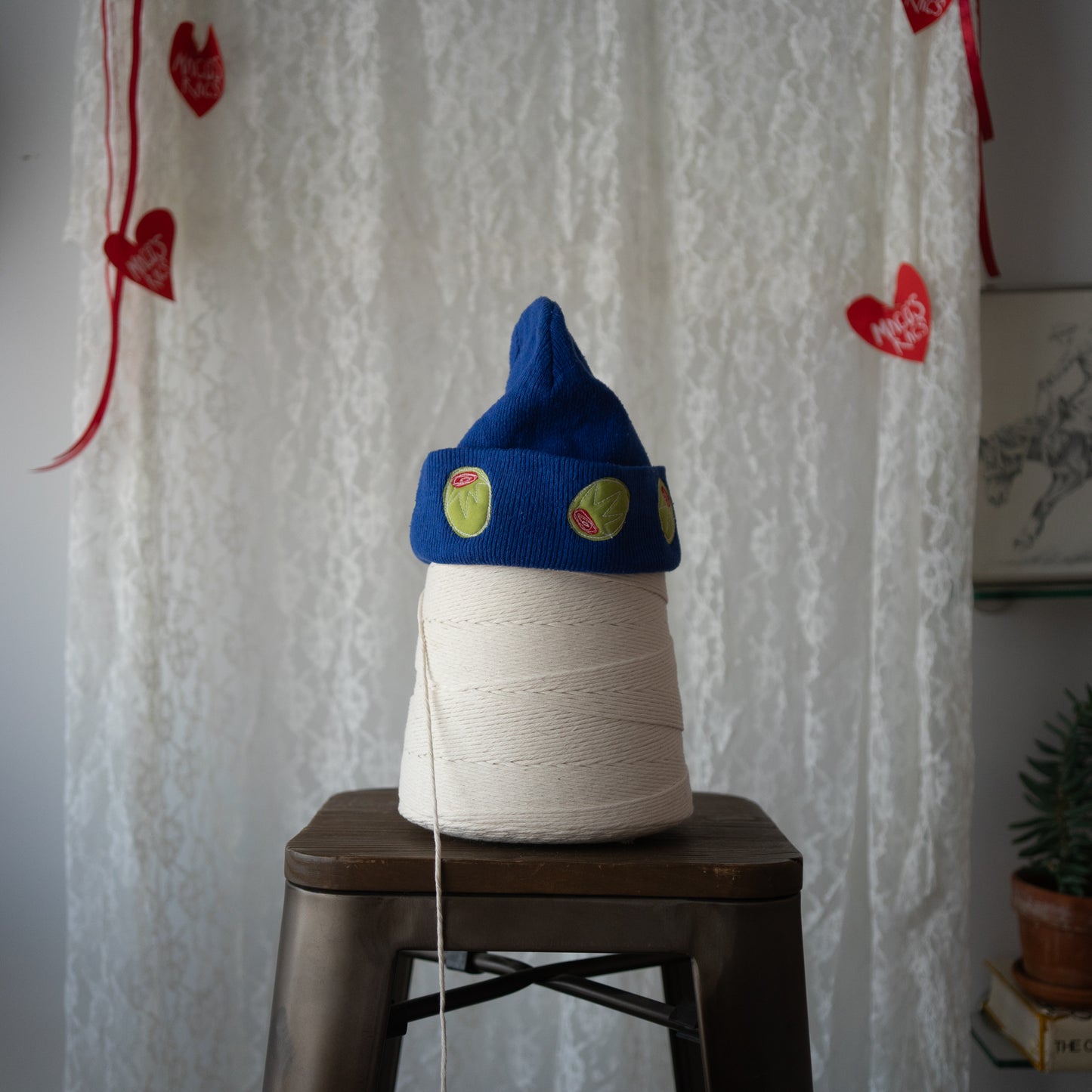 Blue All around olives beanie (os)