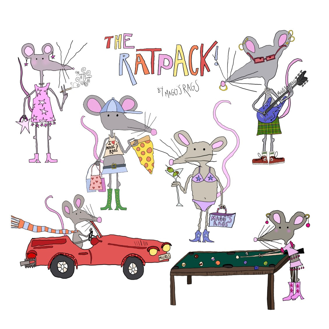 The Ratpack Sticker pack - Magg's Rags