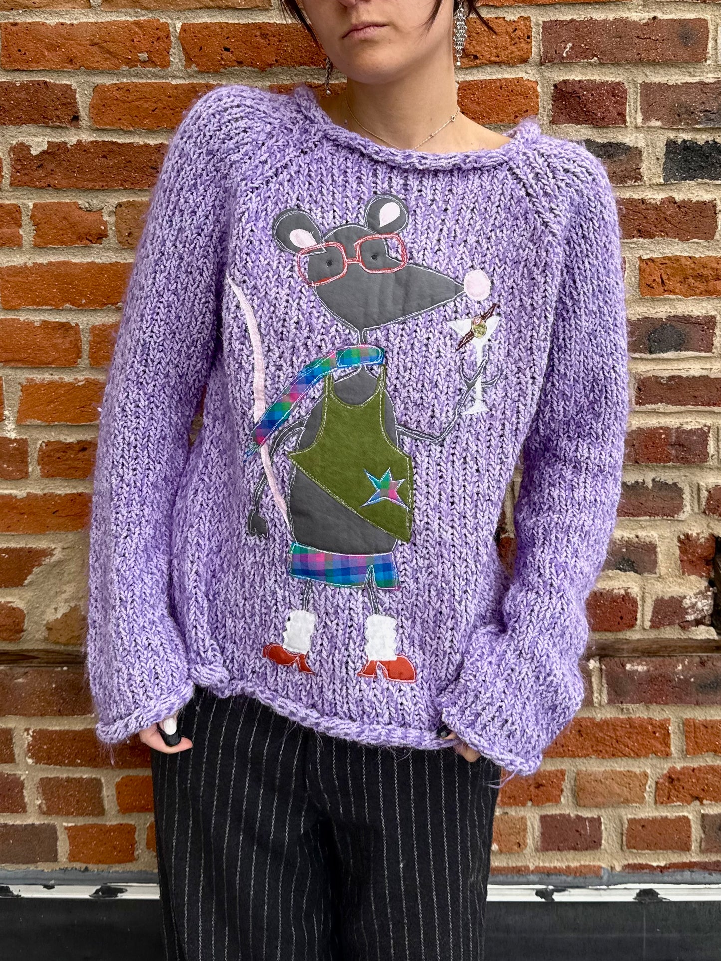 Sassy martini rat sweater(medium)
