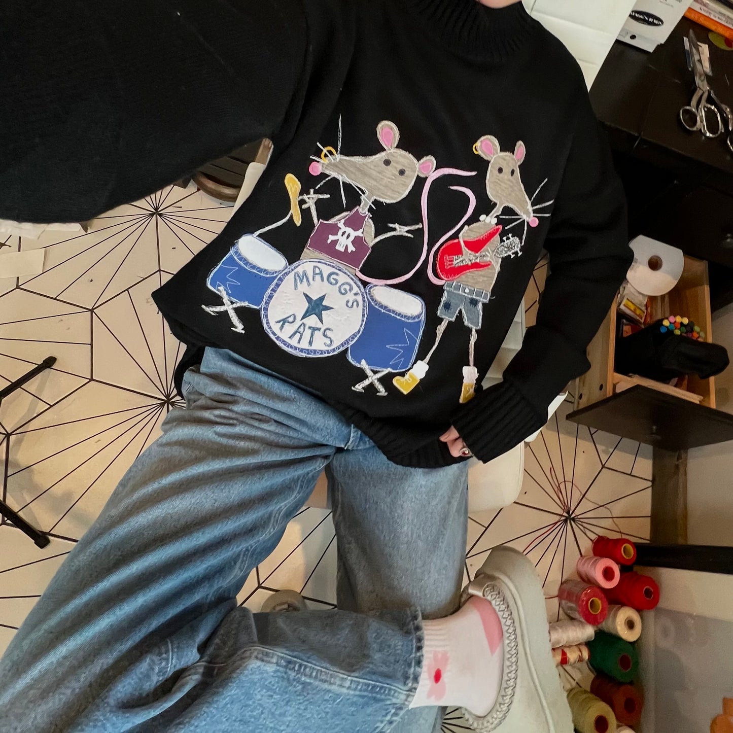 Rat band sweater(XXL)