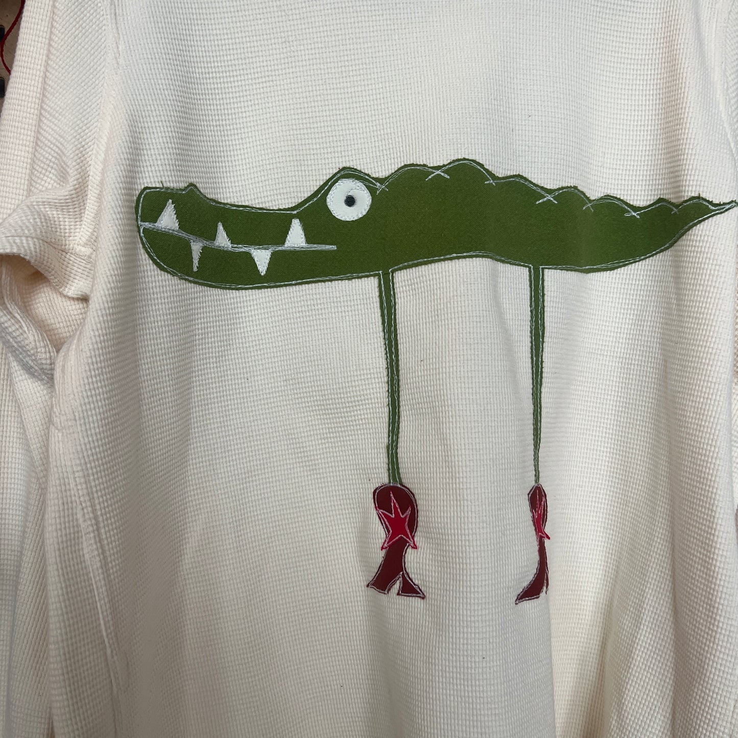 Gator in boots waffle longsleeve (xxl)