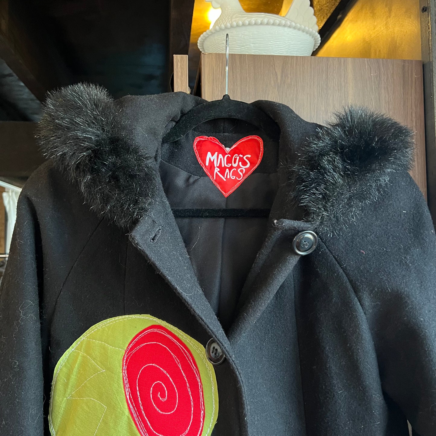 Maxi-martini fur trim coat(medium)