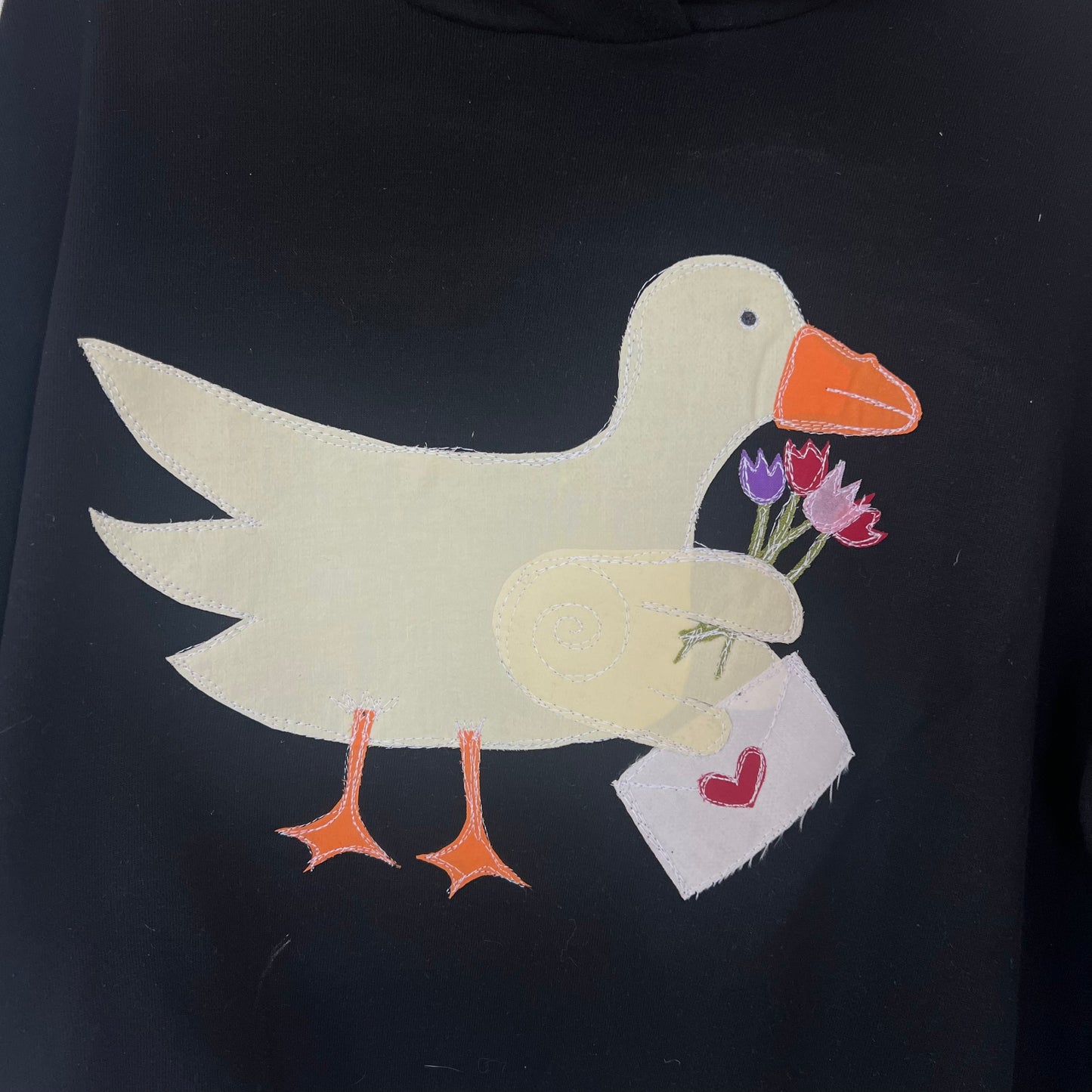 Duck in love hoodie(large)