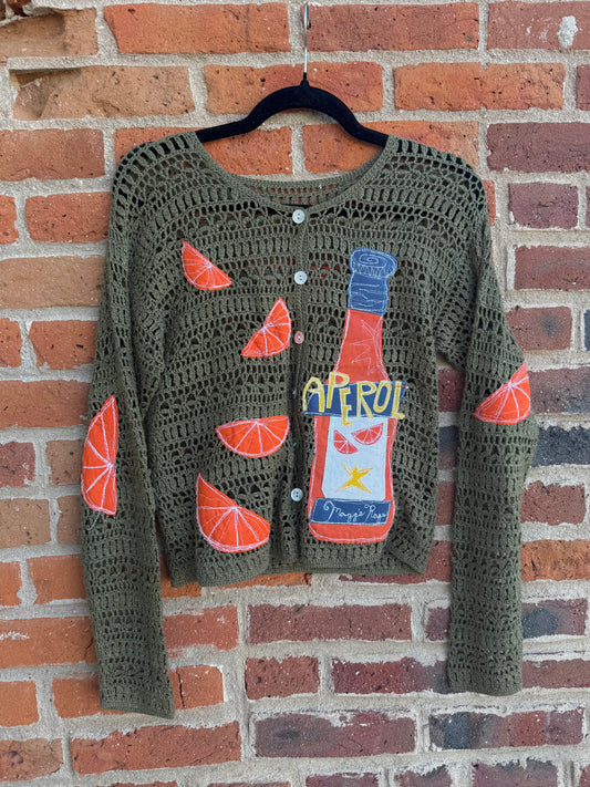 Aperol Crochet sweater(S/M)