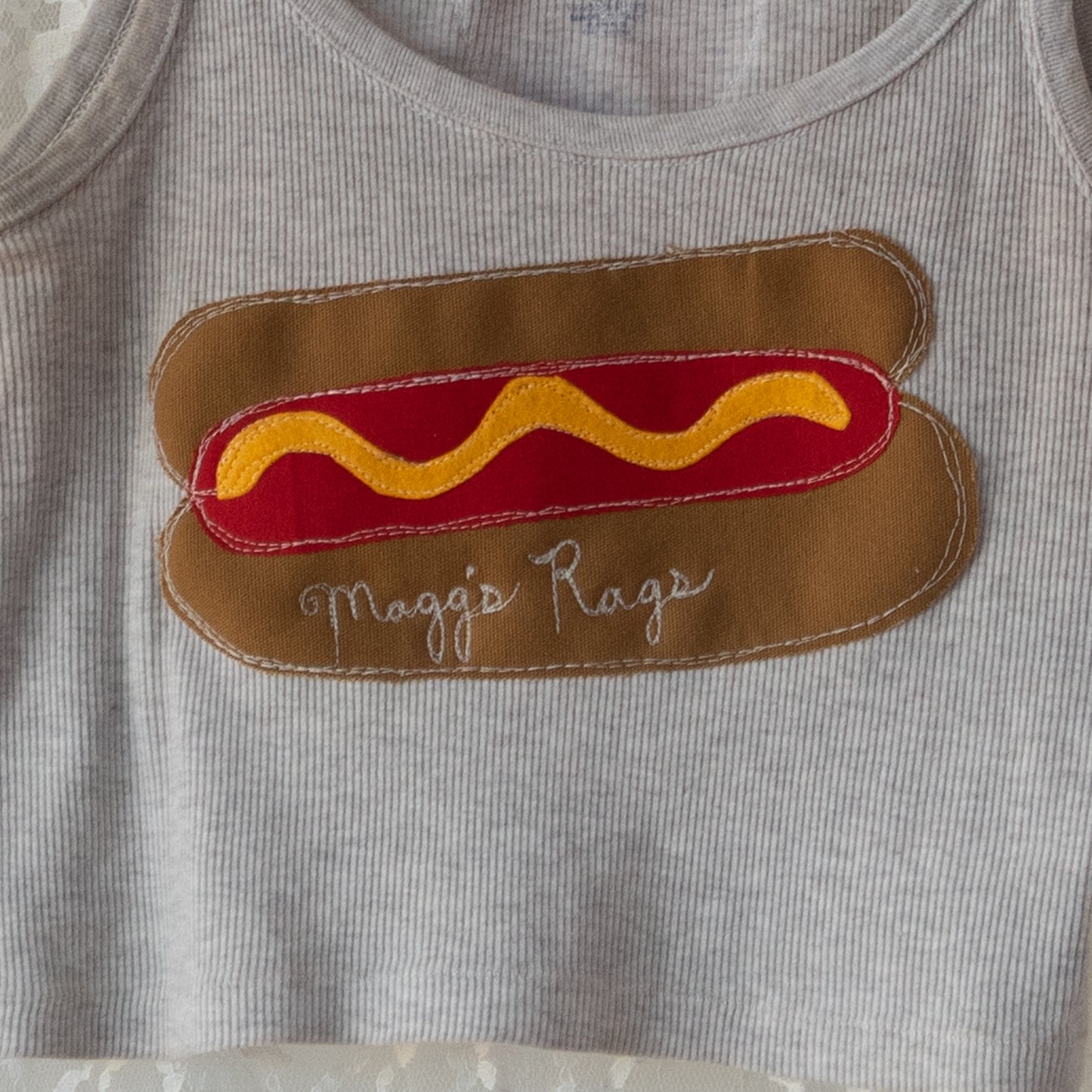 Grey hotdog baby tank(small)