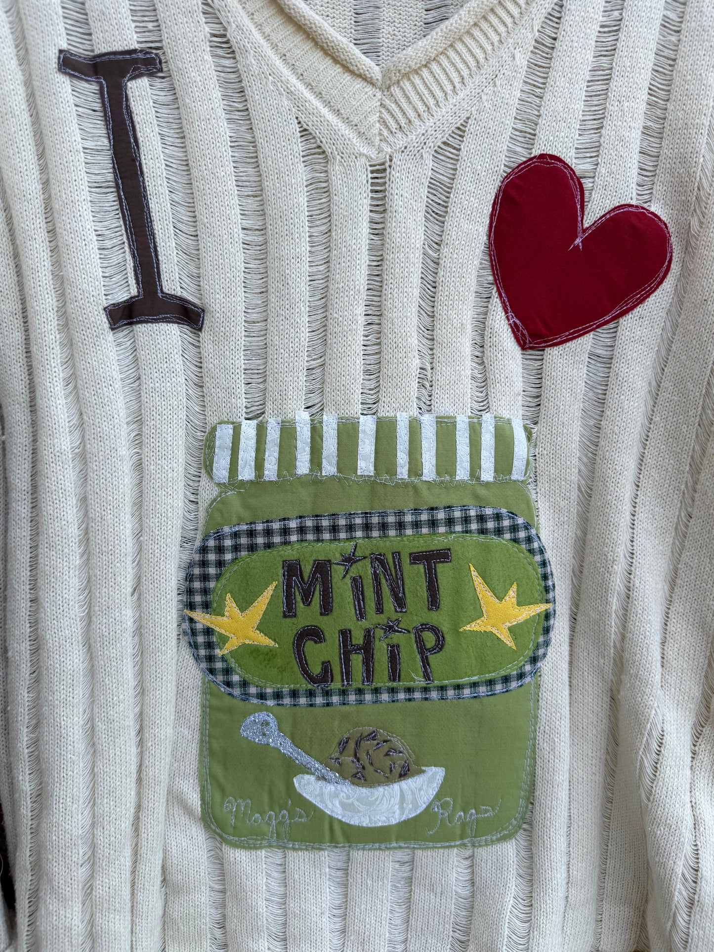 I <3 mint chocolate chip sweater(L)