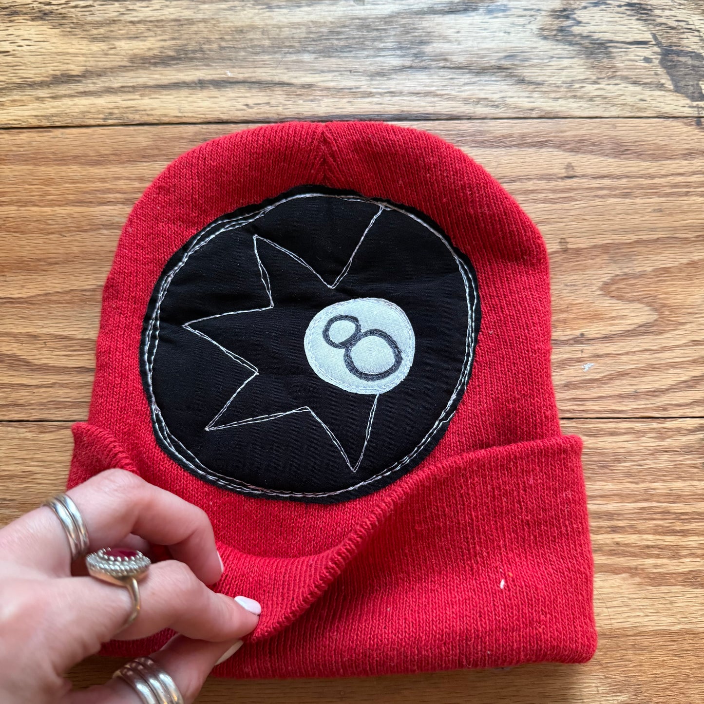 Double sided 8 ball beanie