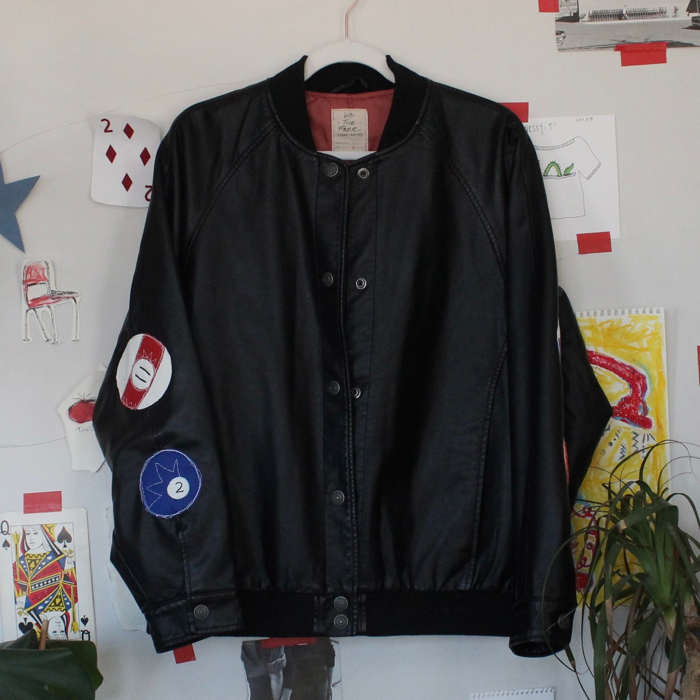 Billiard ball leather bomber(small)