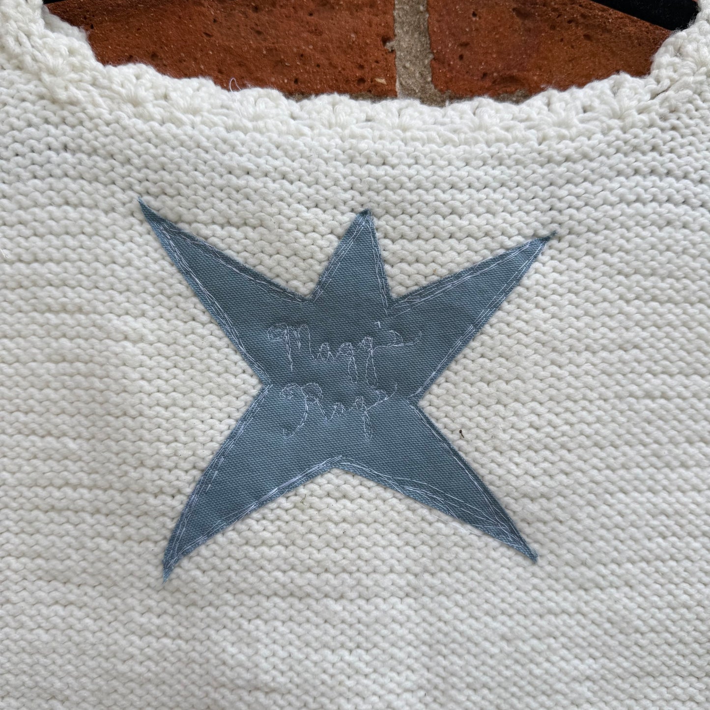 Hand knit butterfly sweater(small)