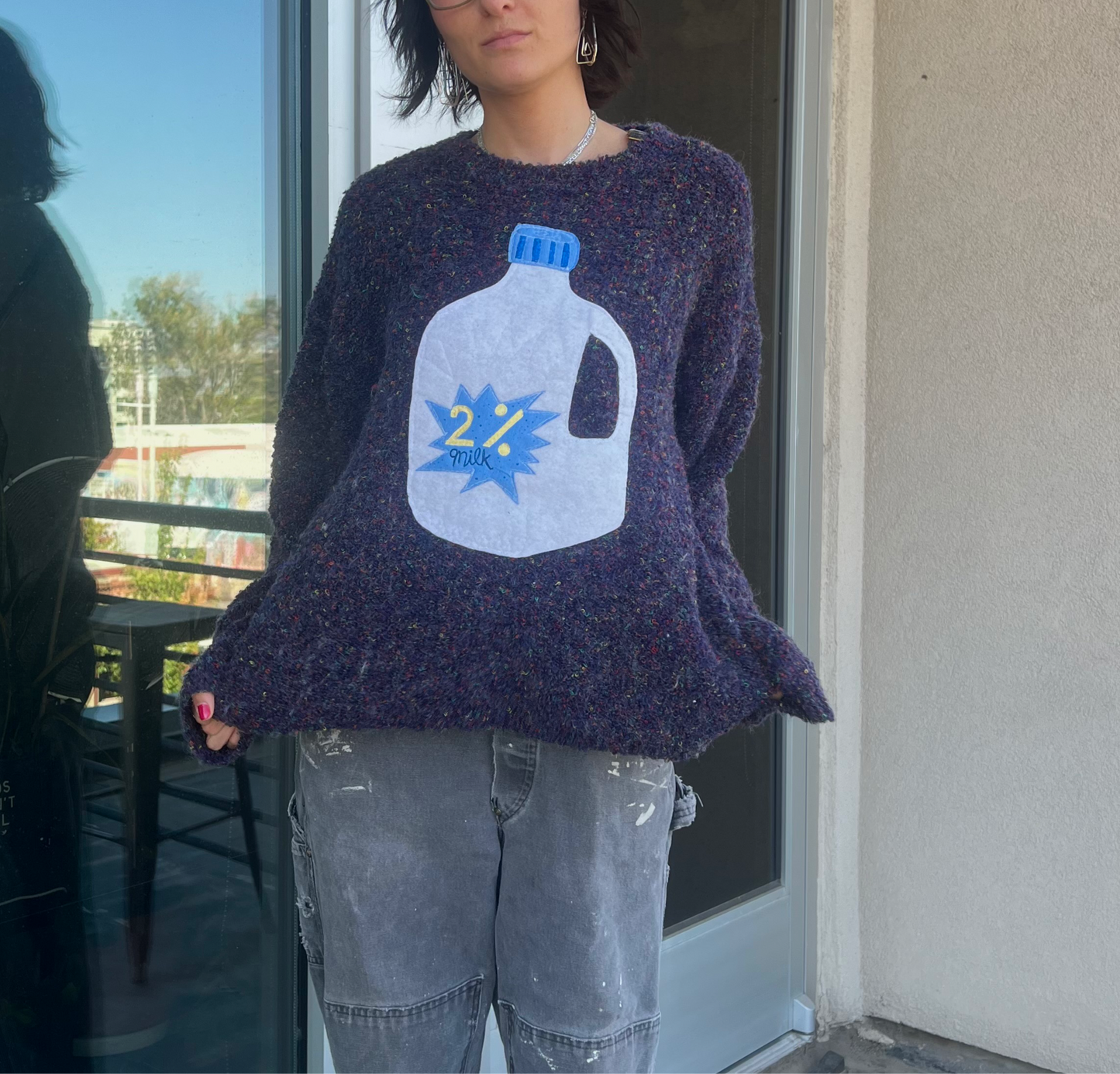 2% milk sweater (large)