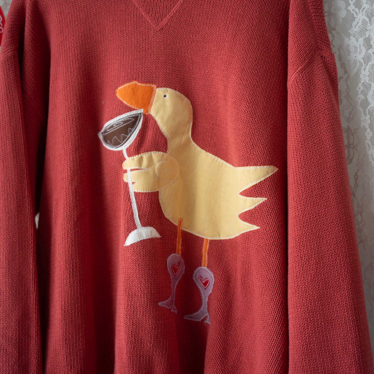 Espresso martini duck in boots sweater (xl)