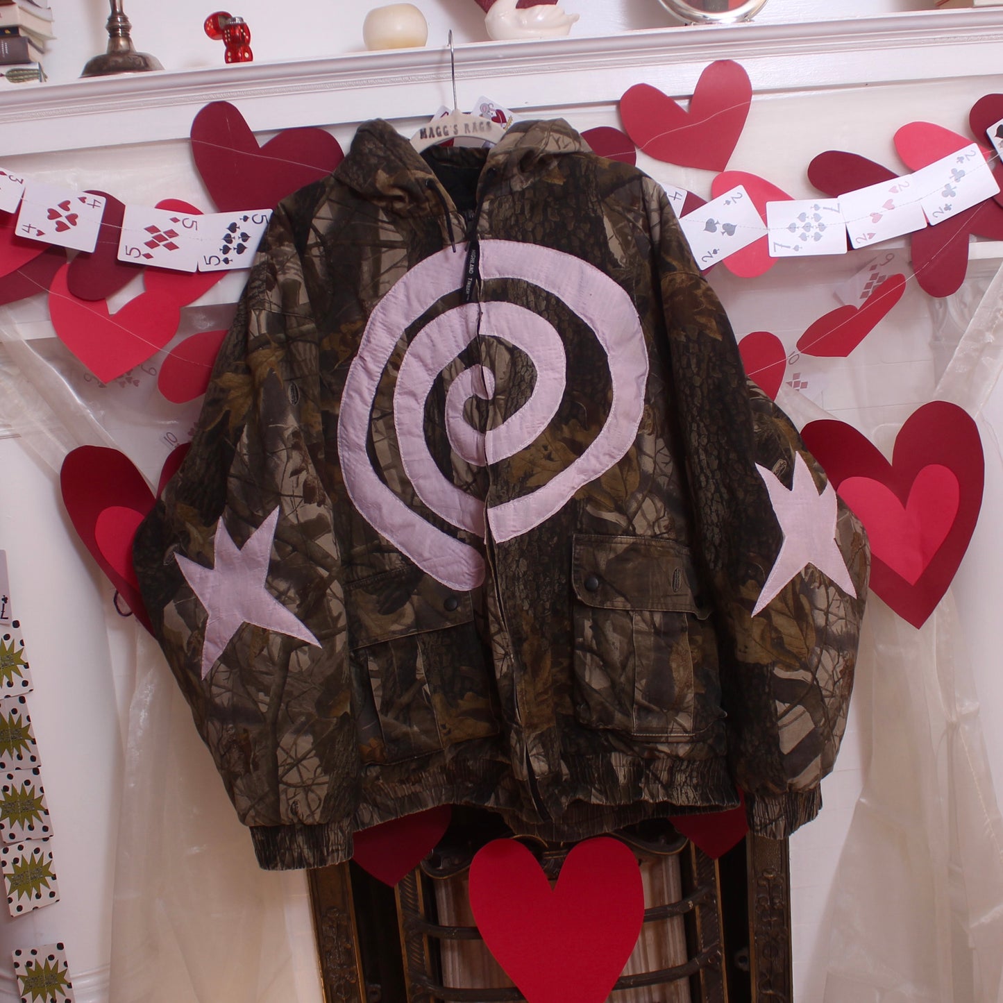 Camo swirls and stars coat(2XL) - Magg's Rags