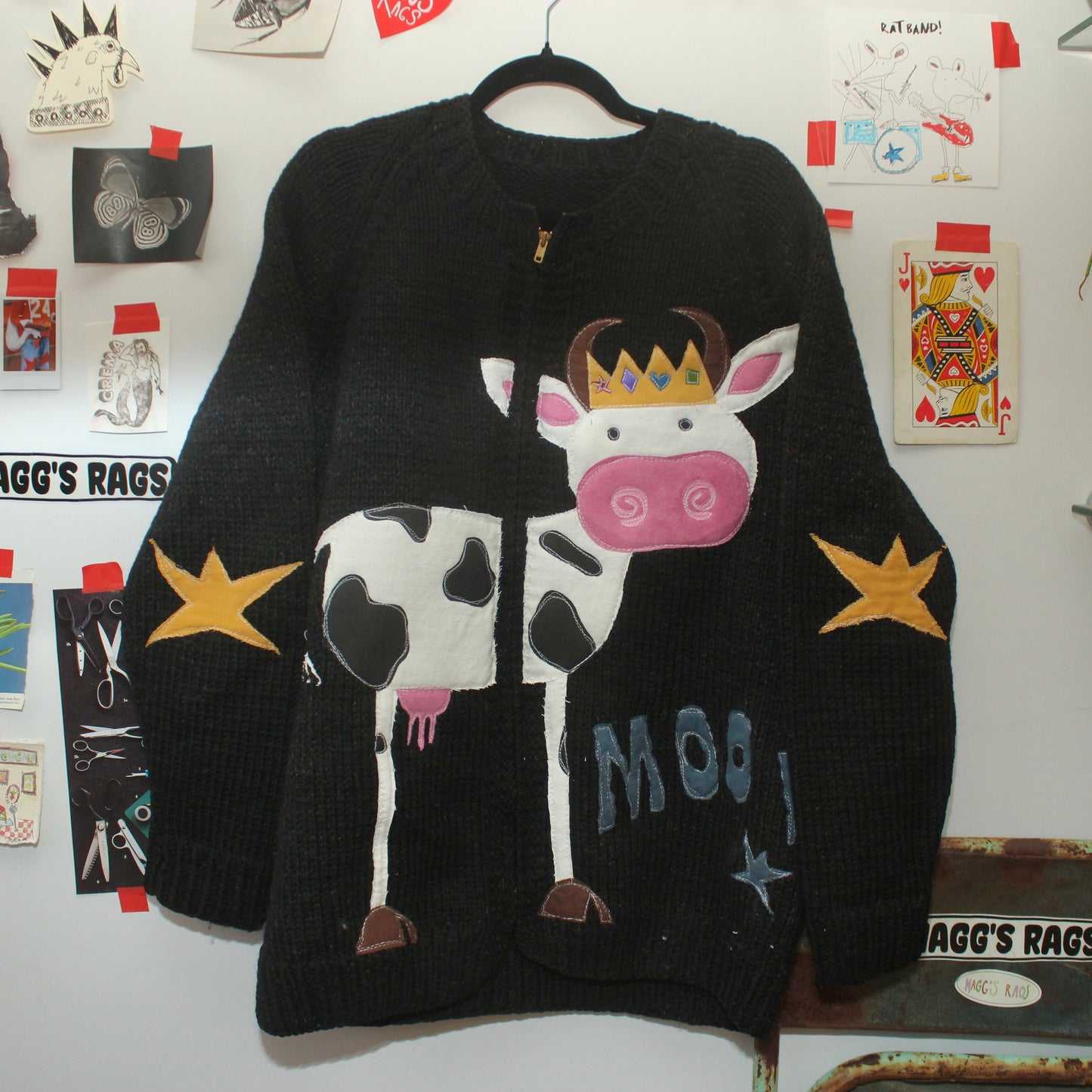 Princess cow wool sweater(XL)