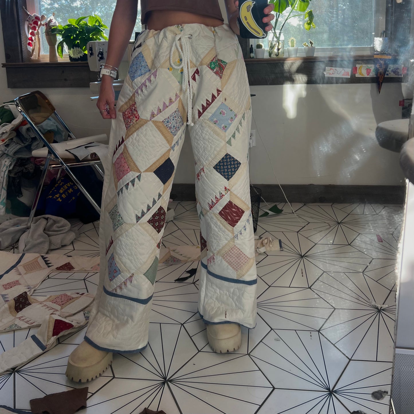 Quilted trousers(medium)