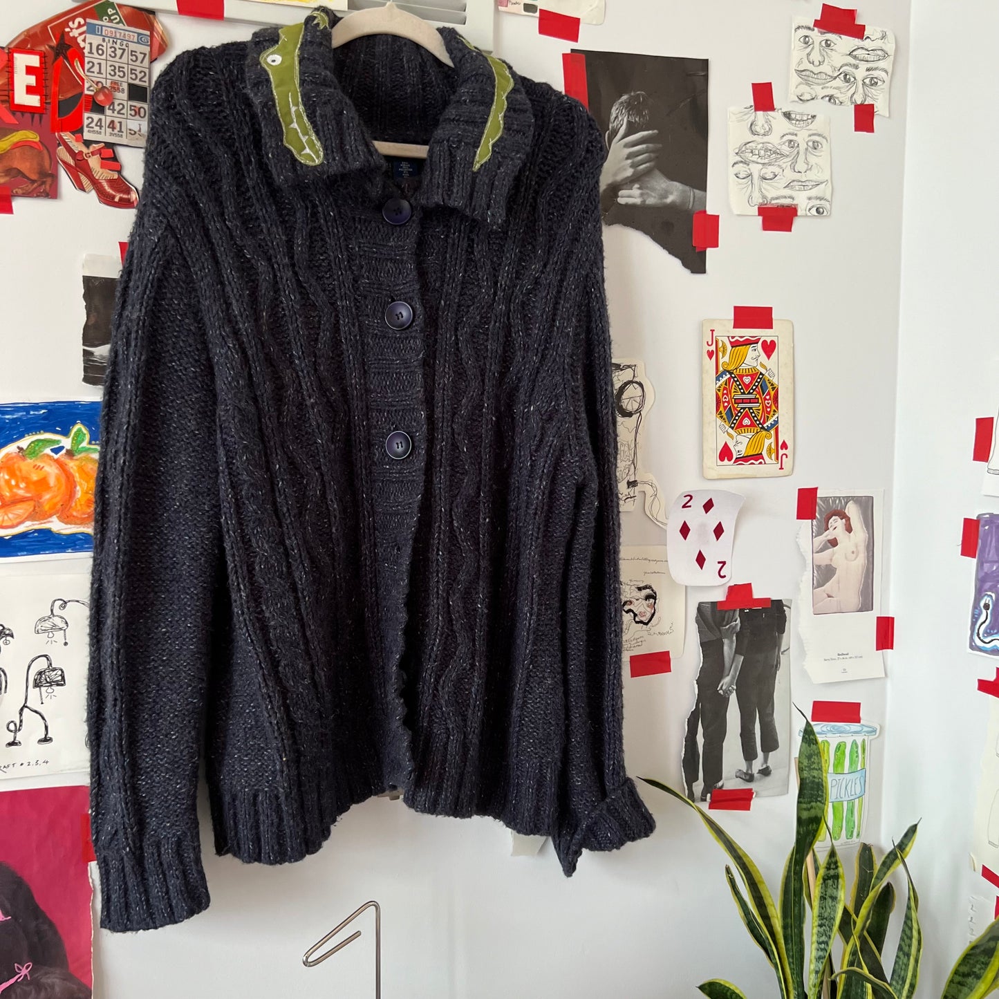 Gator neck cardigan(2XL)