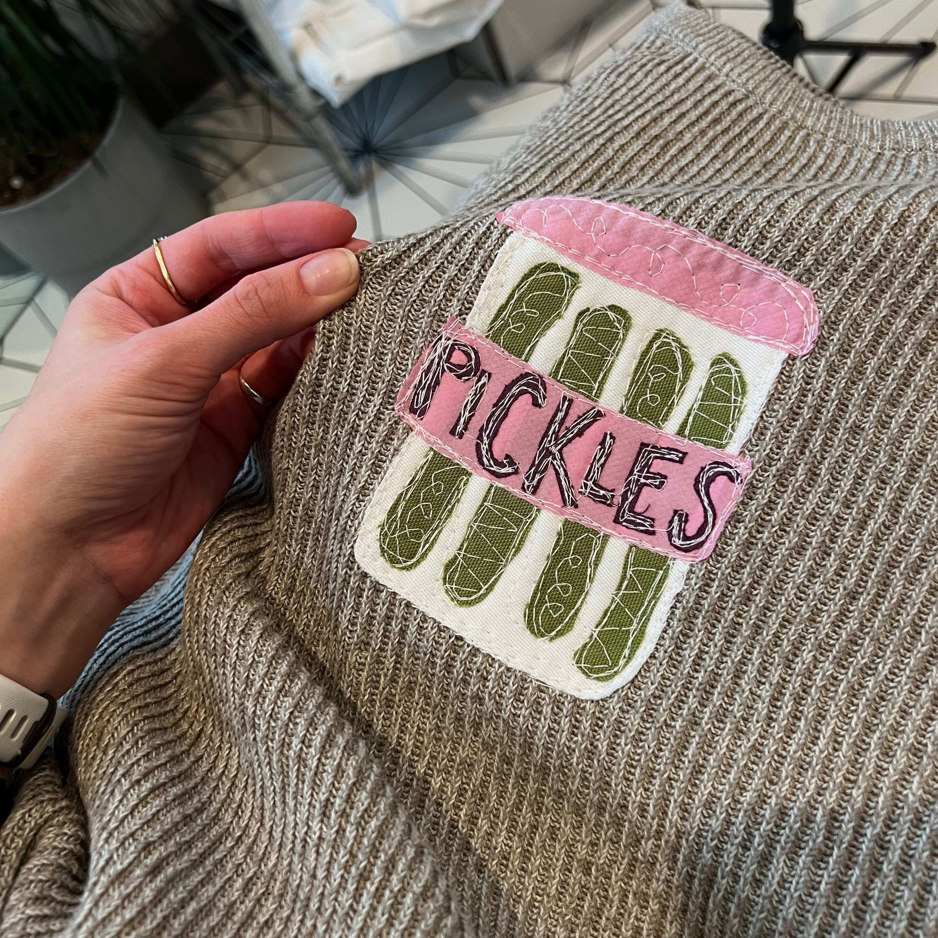 Pink&purple pickle sweater(Large) Magg's Rags