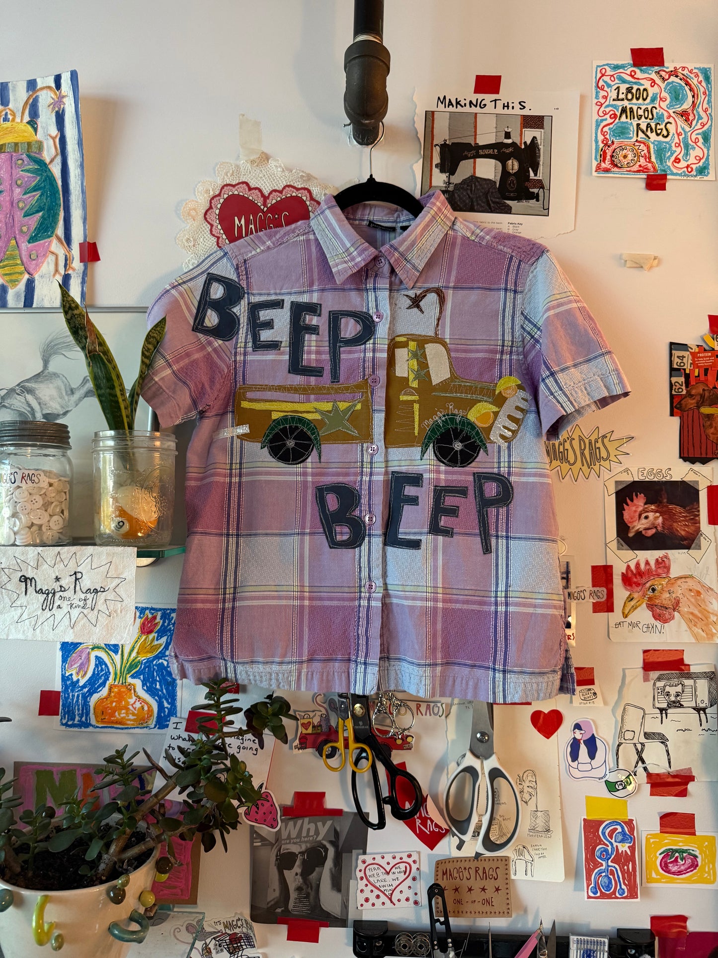 Beep beep truck flannel(Small)