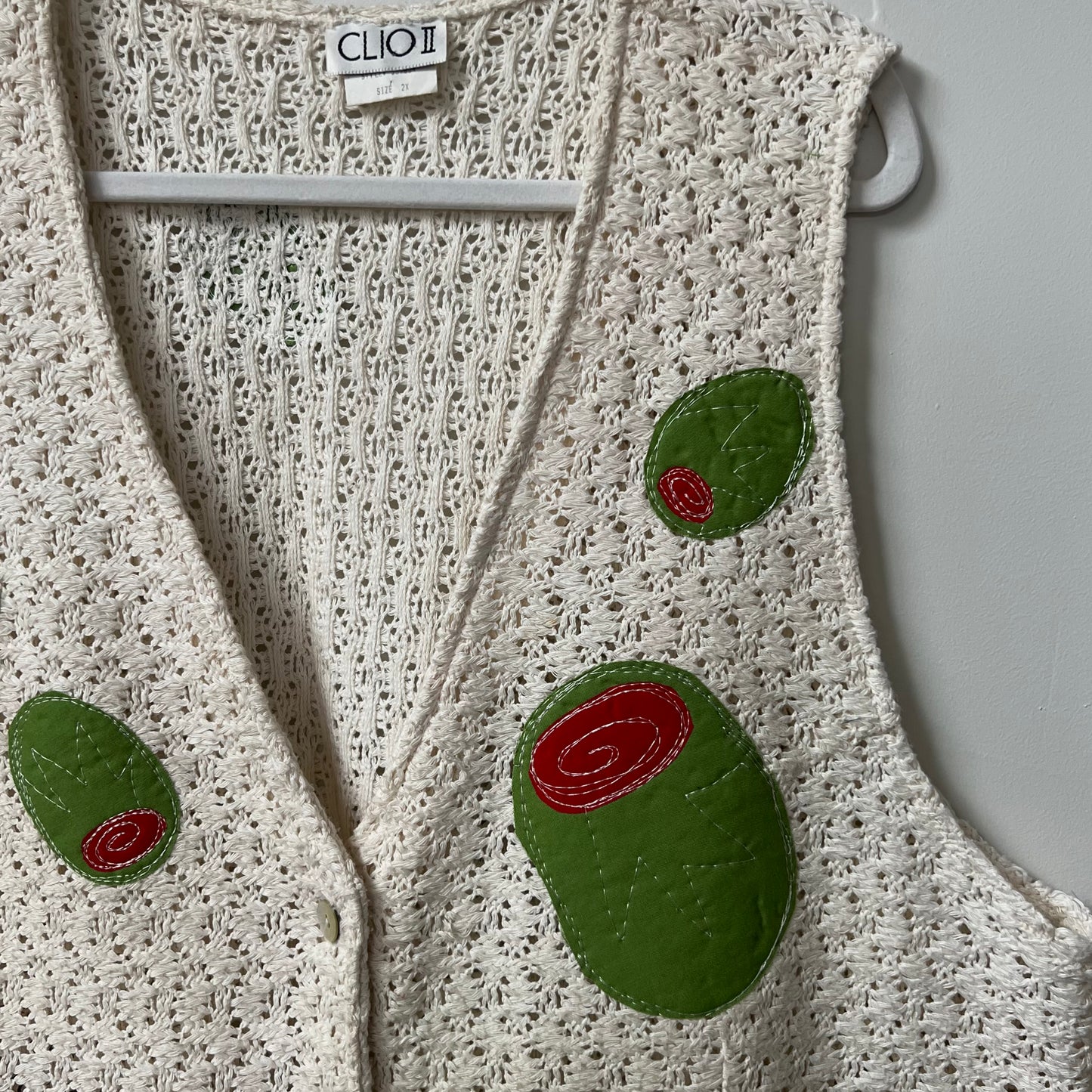 Crochet Olive vest (2XL)