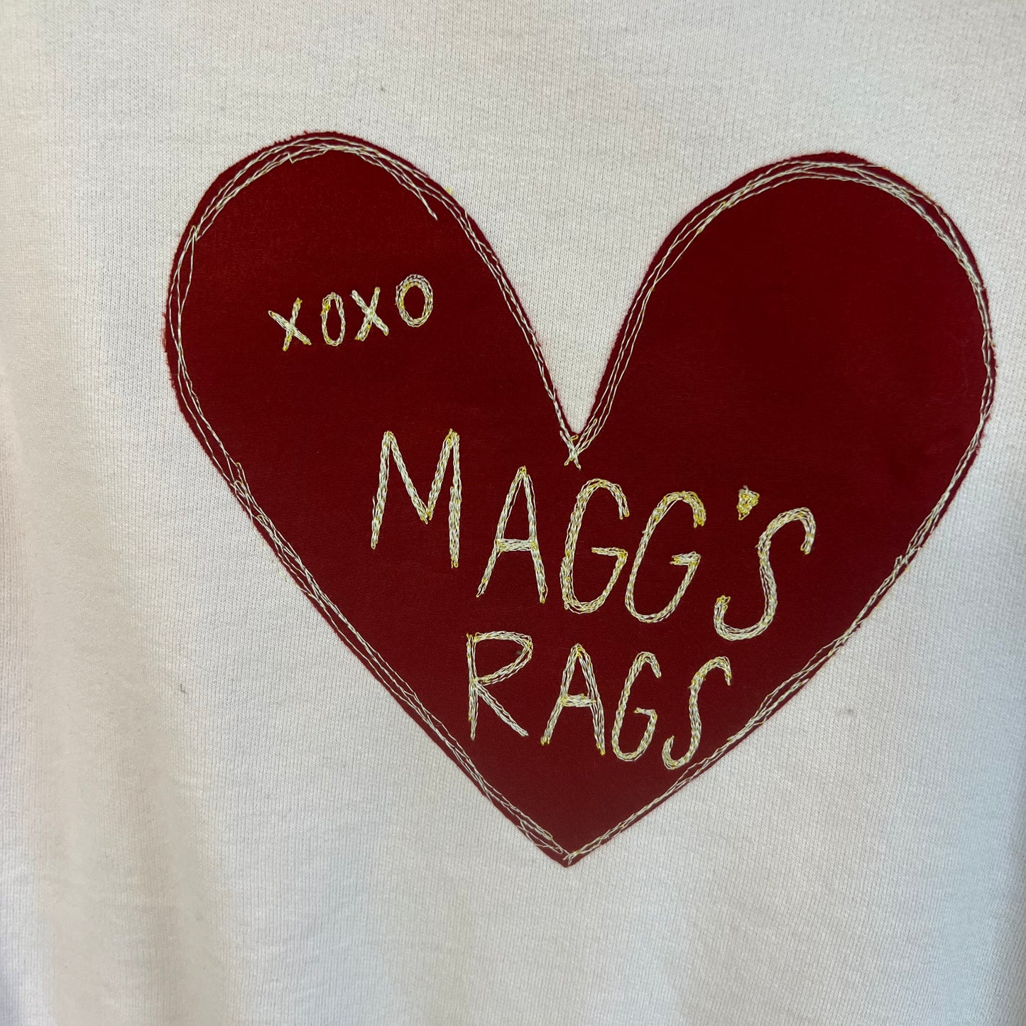 XOXO Magg’s rags Embroidered crew(XL)