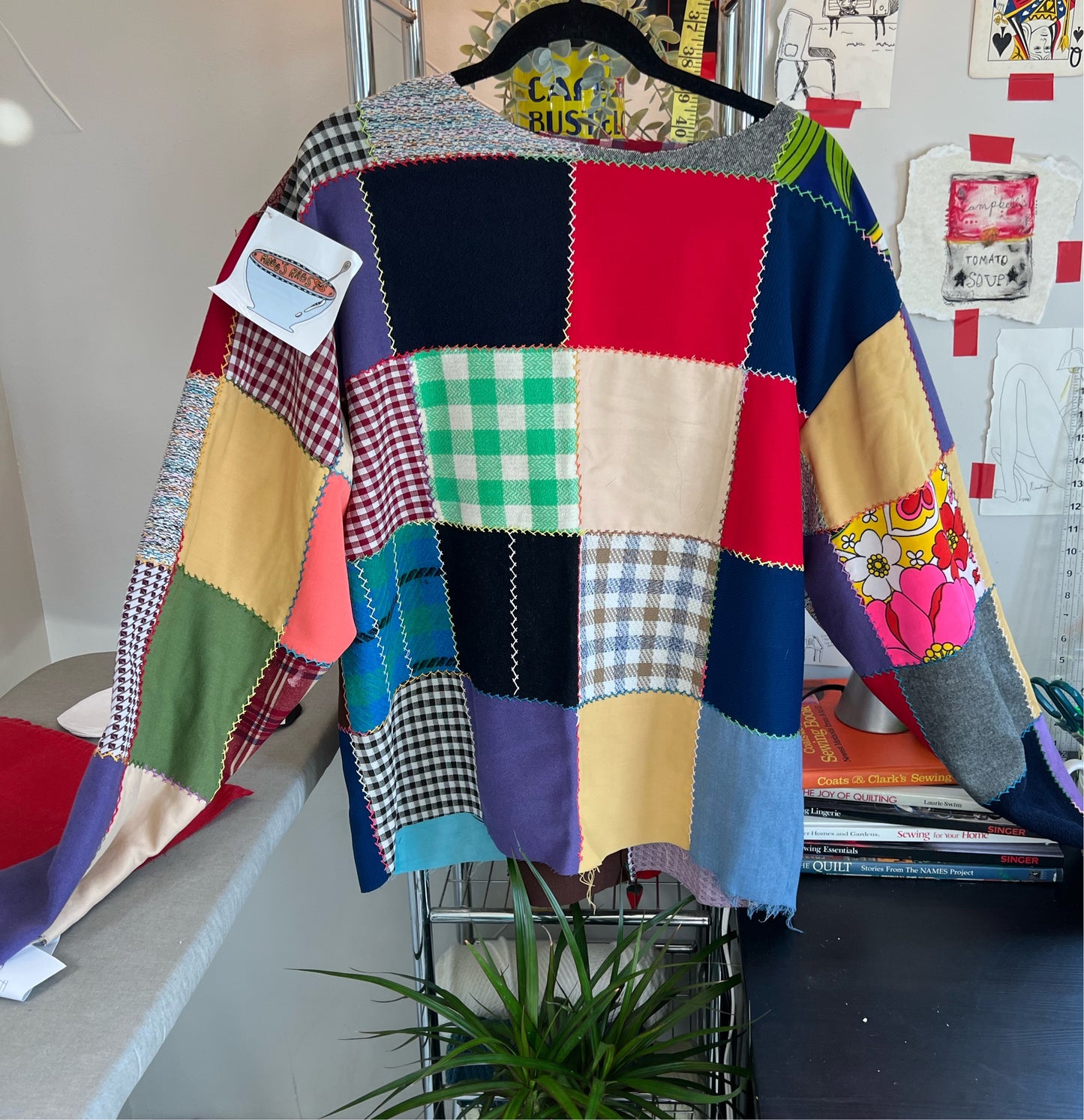 Fabric scrap crewneck(XL)