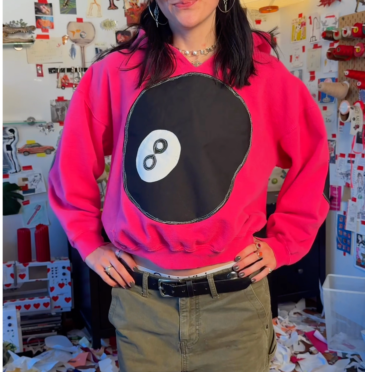 Mega 8 ball ft. 8ball elbows hoodie(small)