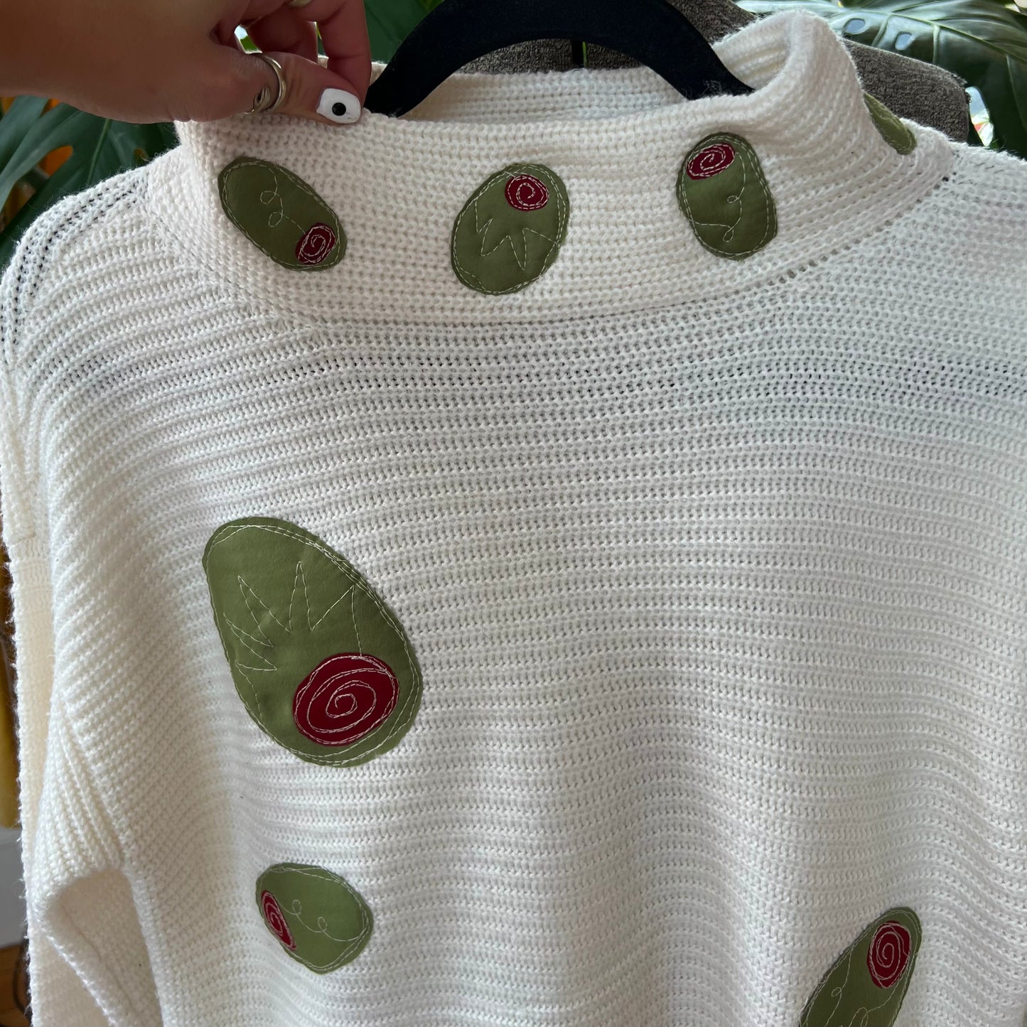 Olive collar sweater