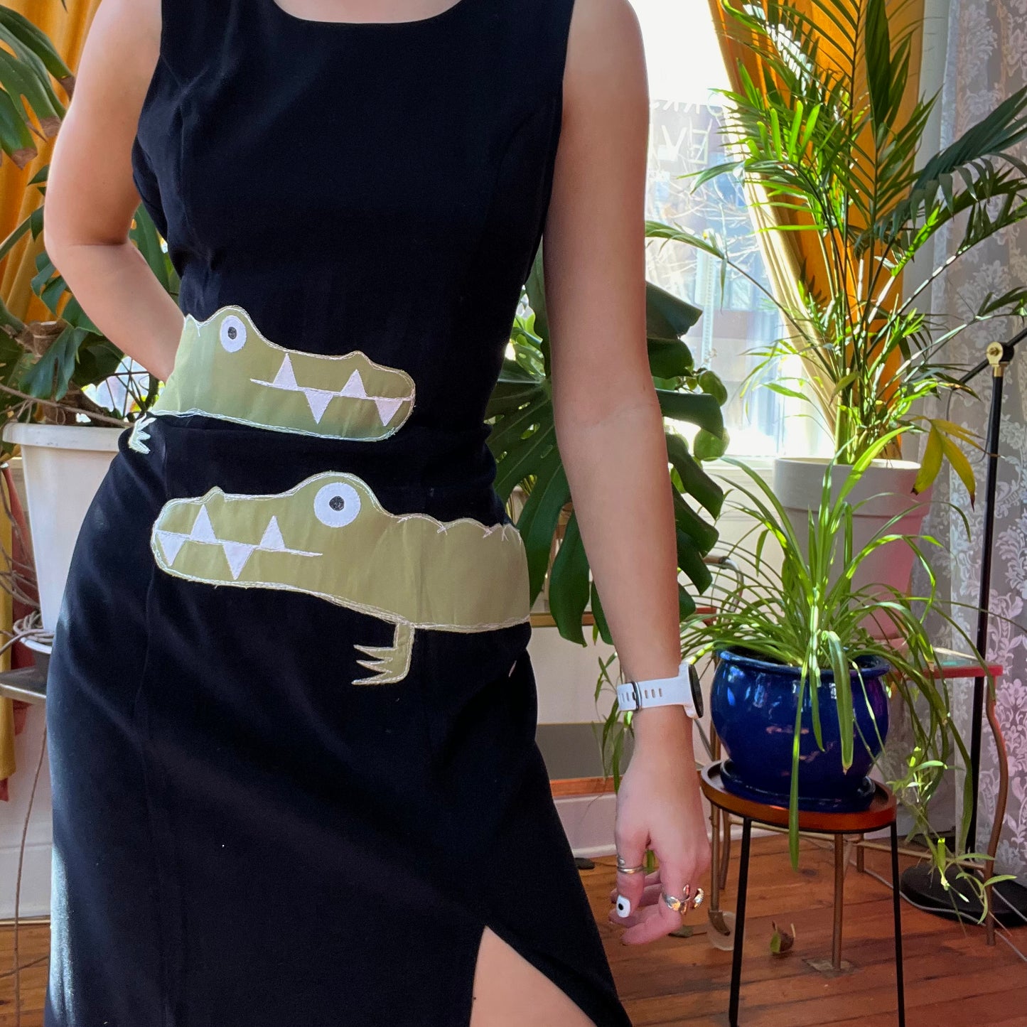 Double gator wrap dress