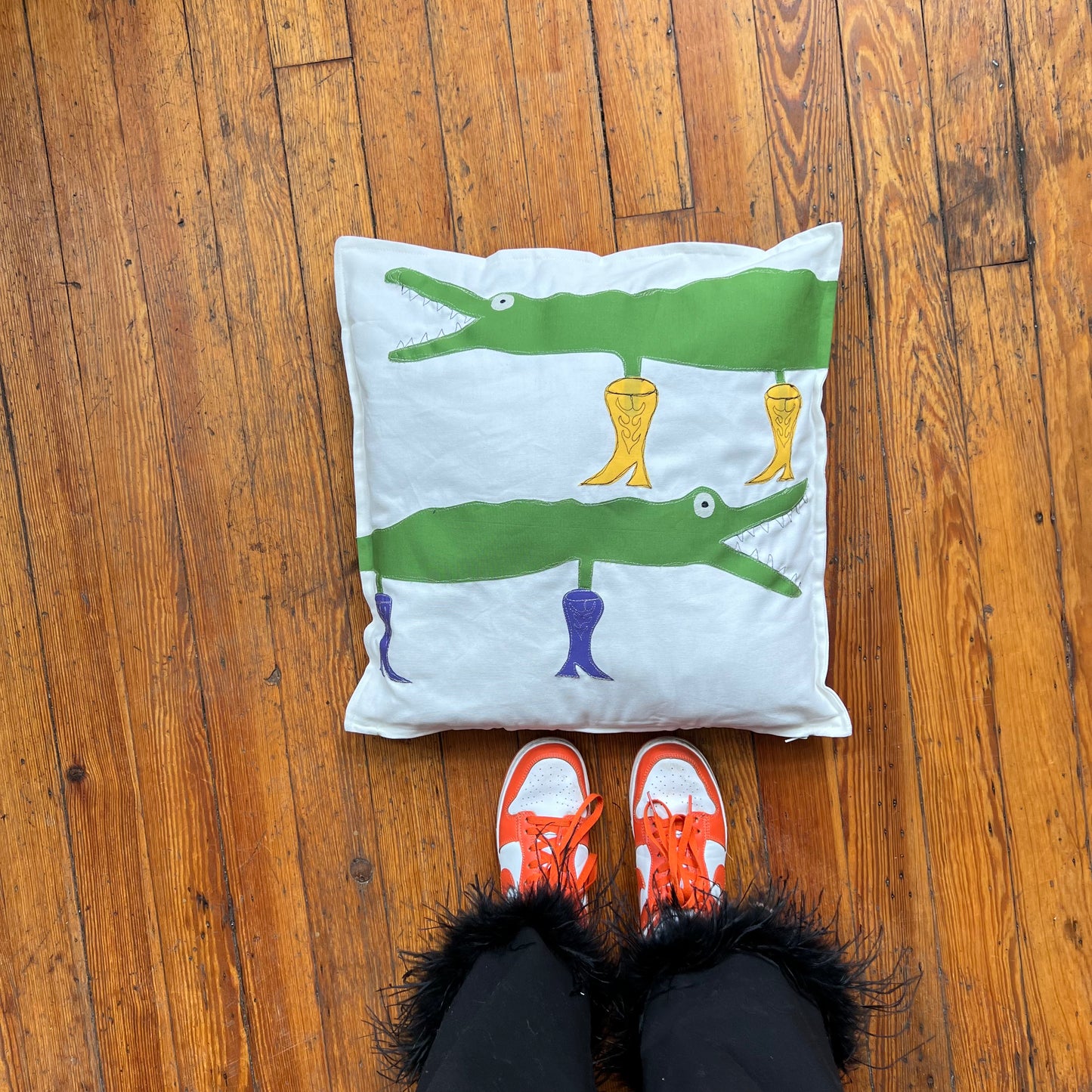 Double gator throw pillow - Magg's Rags