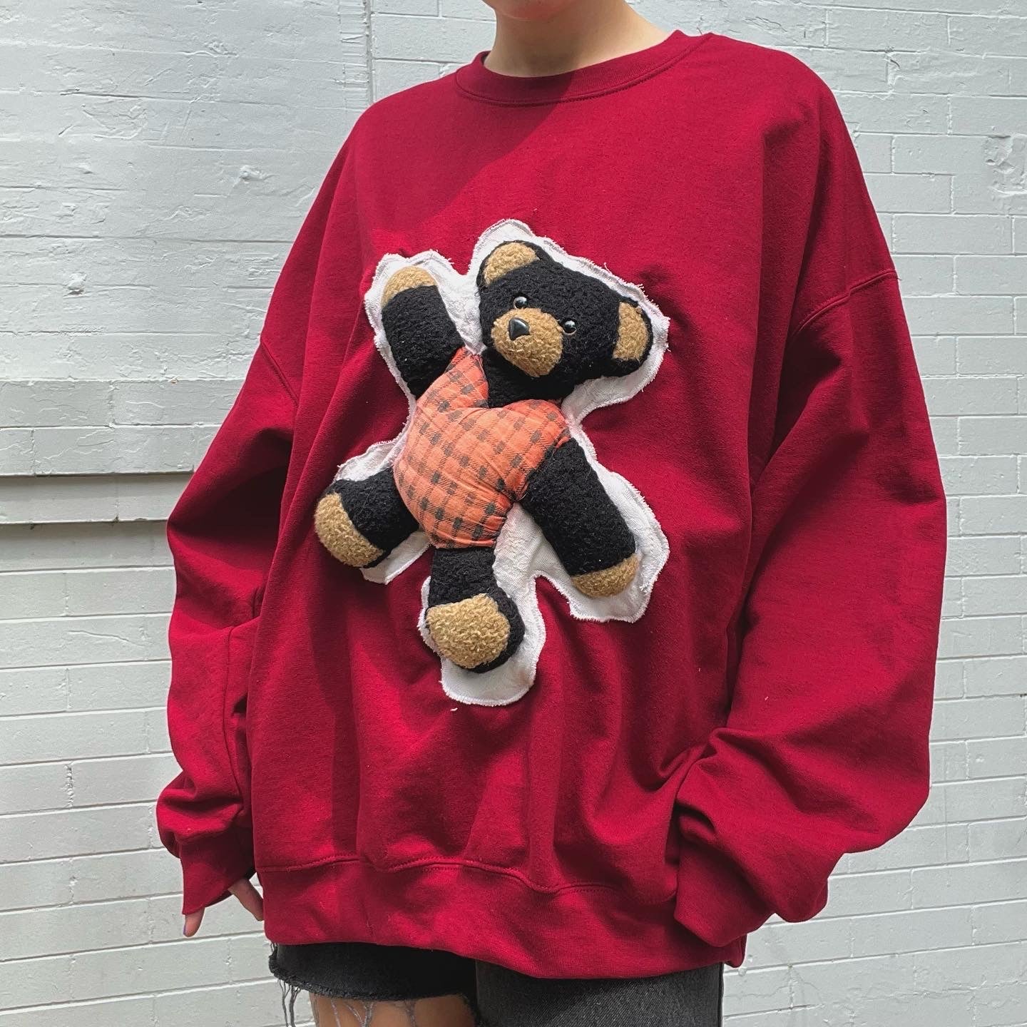 3-D teddy bear crew - Magg's Rags