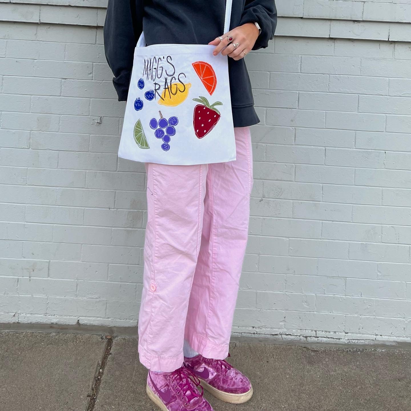 Fruit salad messenger bag