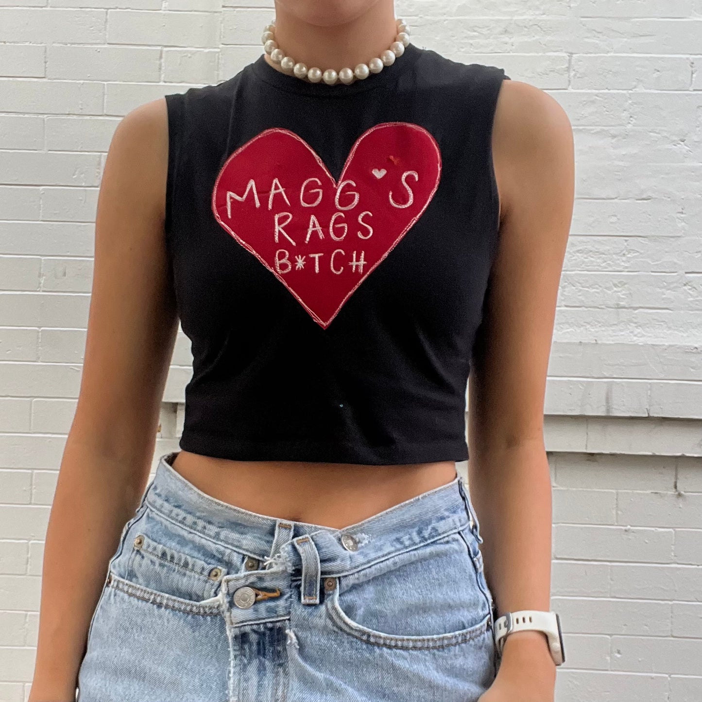 Magg’s Rags hand stitched graphic tank - Magg's Rags