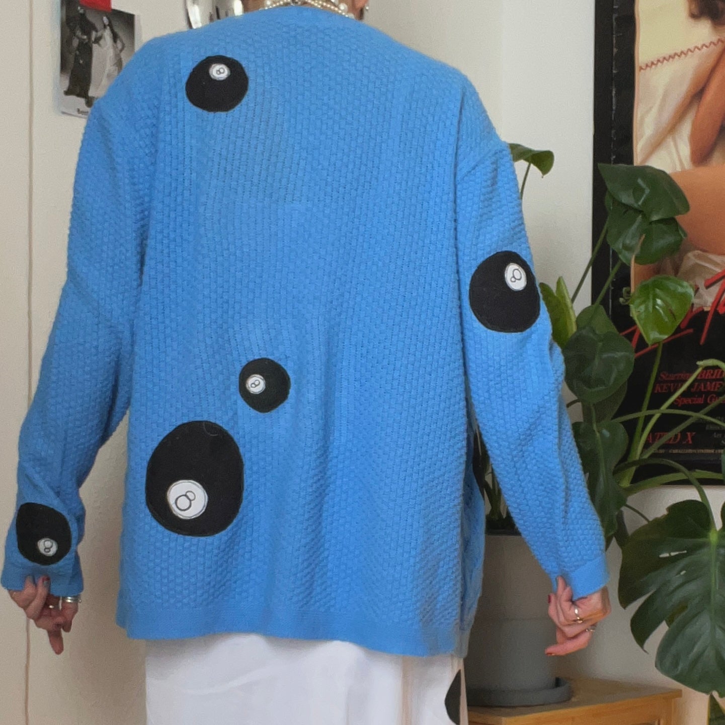 All over 8 ball cardigan