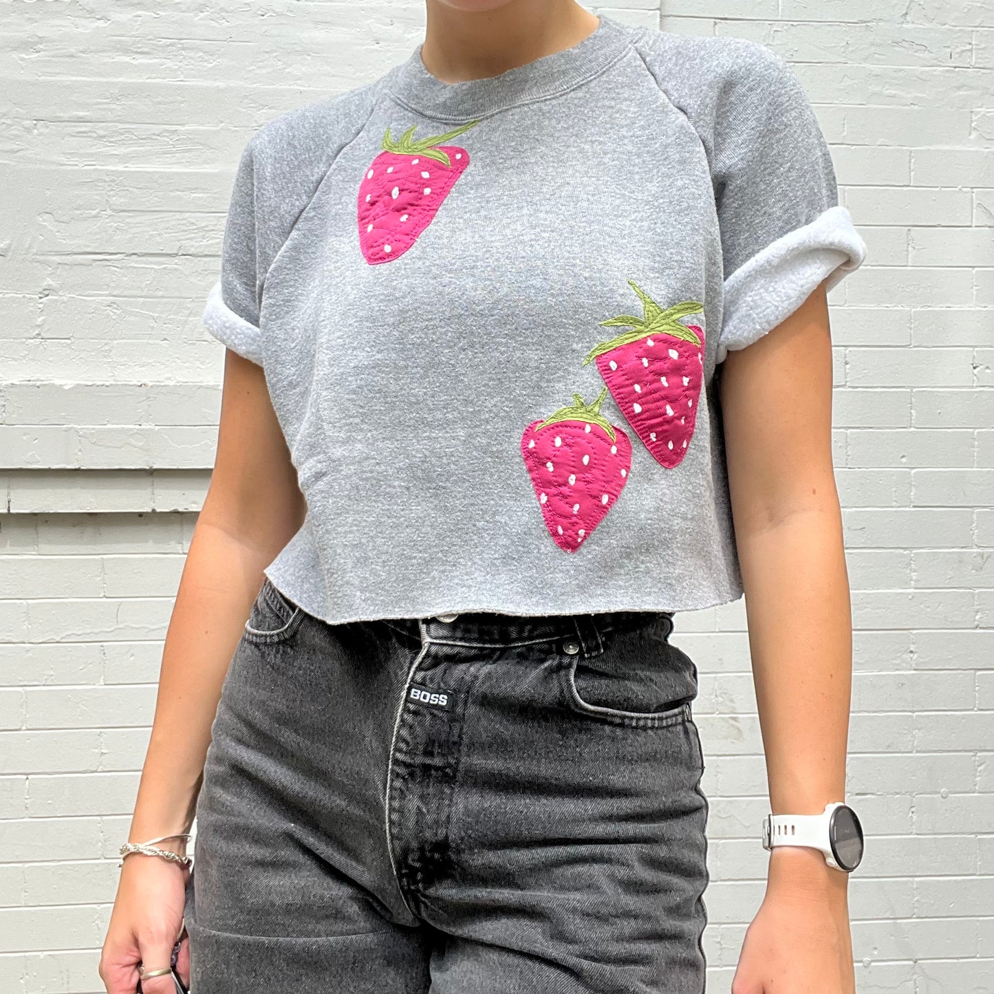 Appliqué strawberry top - Magg's Rags