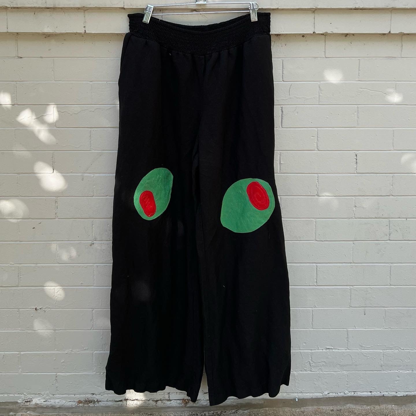 Olive knee linen trousers - Magg's Rags