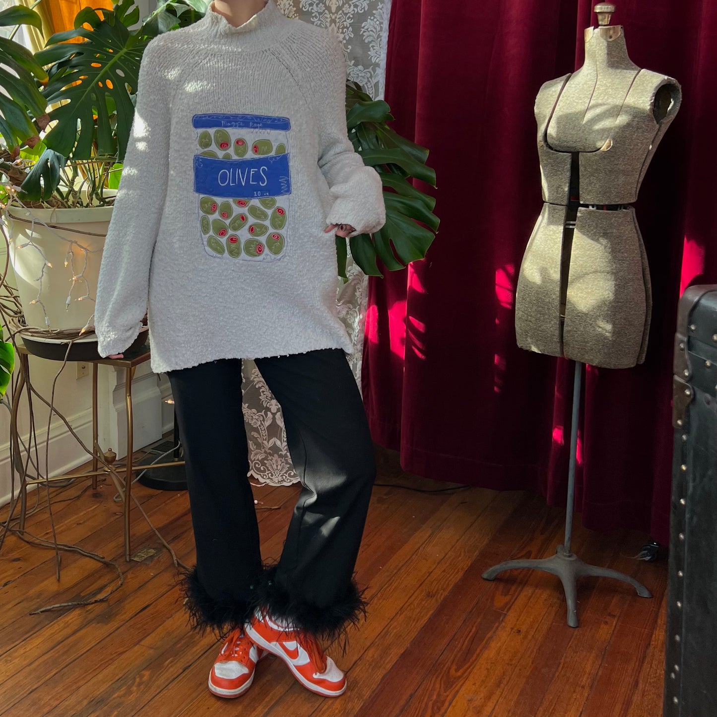 Olive jar sweater