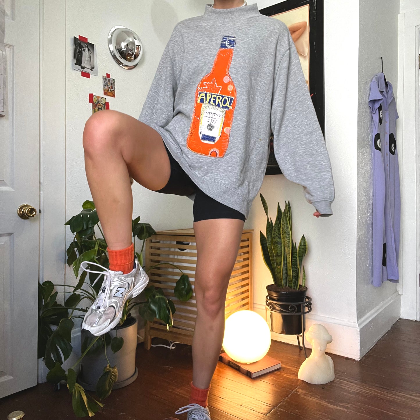Aperol mockneck crew