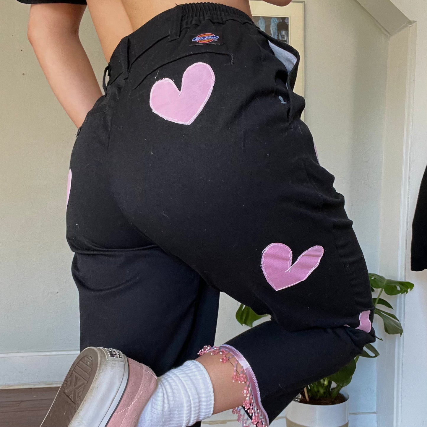 All over heart fringe dickies