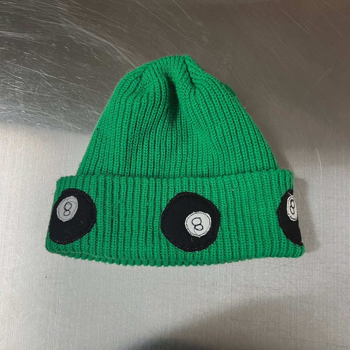 Green 8 ball beanie