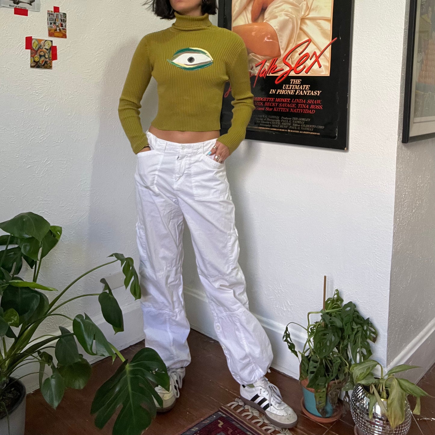 Green eyeball turtleneck