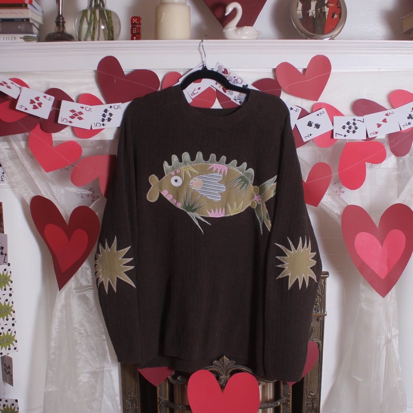 Abstract fish sweater(2xl) - Magg's Rags 