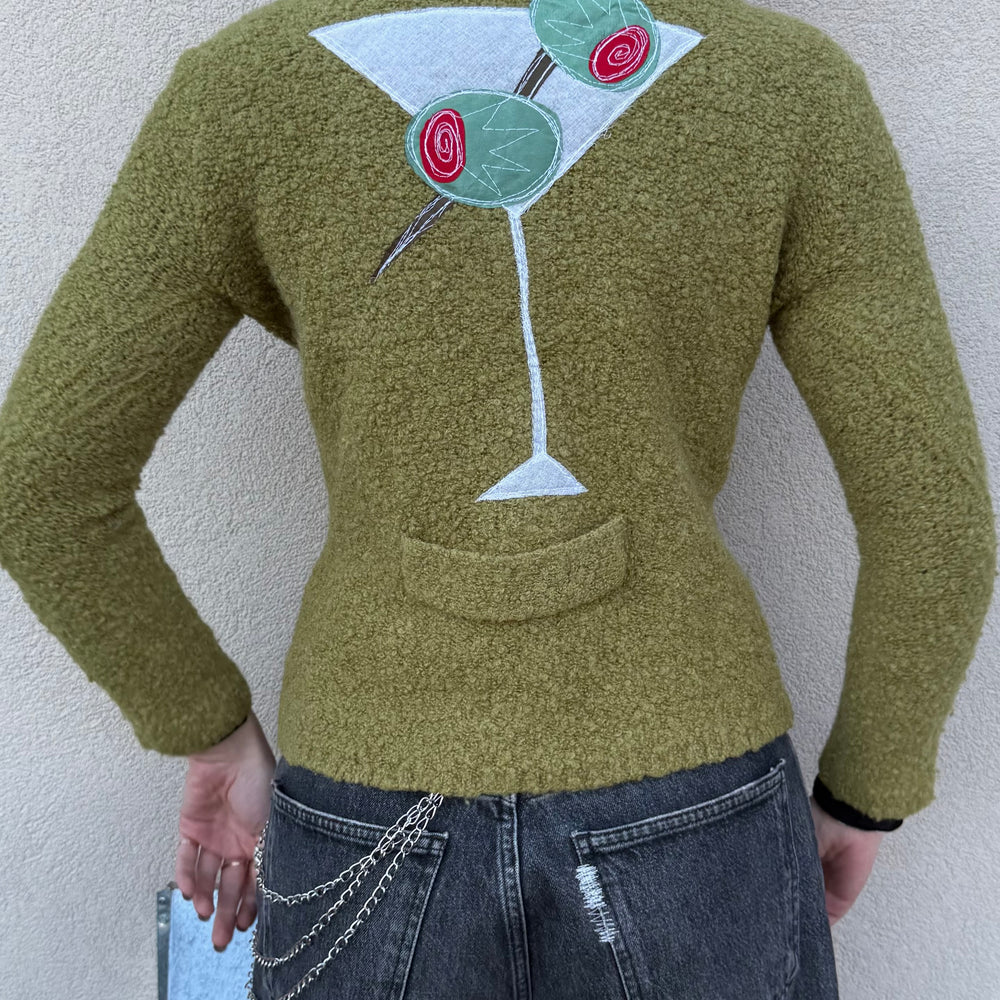 Double martini wool cardigan(XS)
