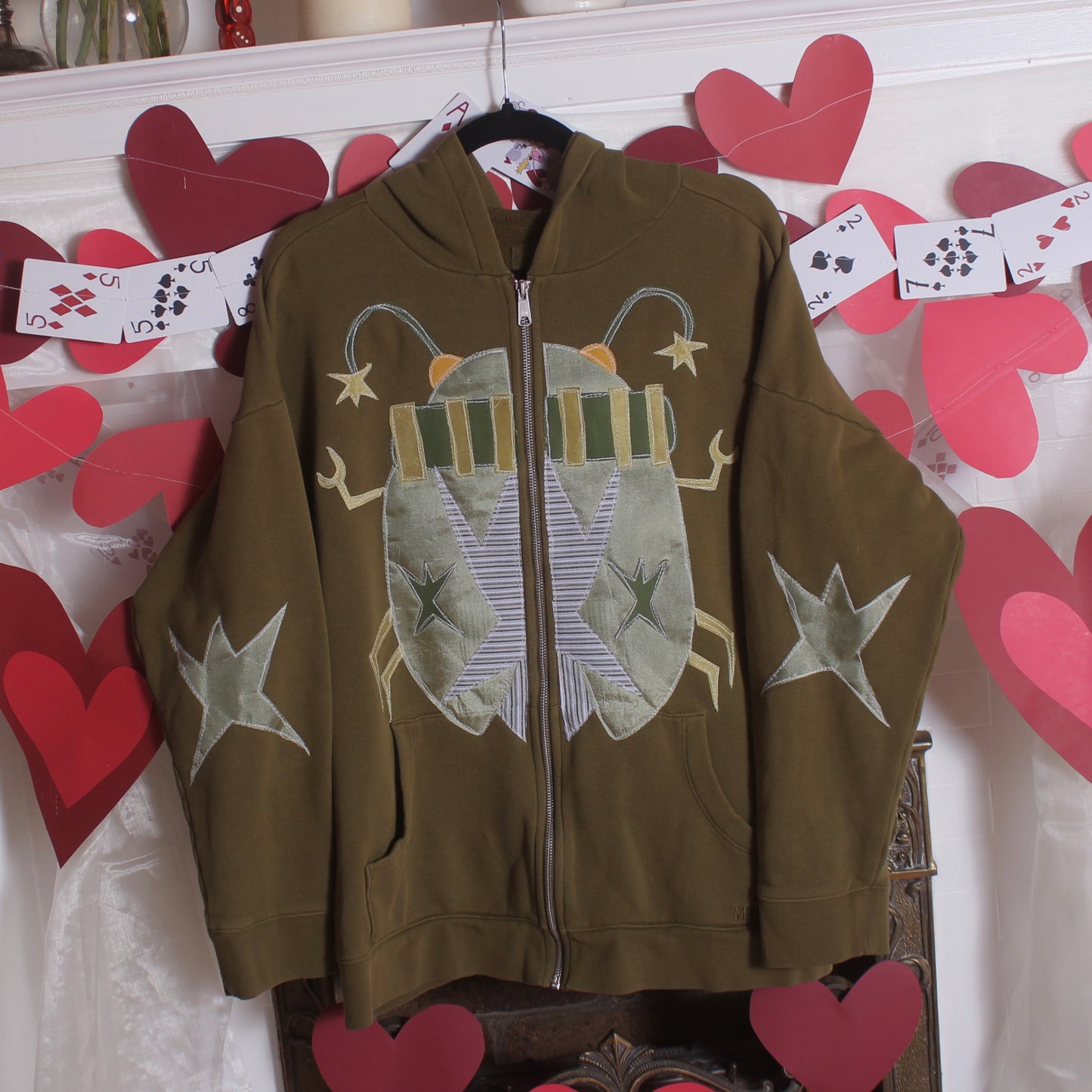 Green beetle zipup(XL) - Magg's Rags 