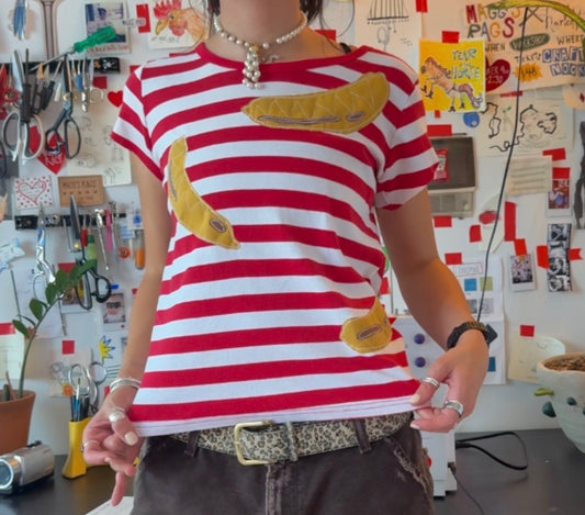 Stripes and bananas tee SS